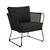 Click to swap image: &lt;strong&gt;Cabana Sleigh Occasional Chair-Charcoal/Licorice&lt;/strong&gt;&lt;br&gt;Dimensions: W690 x D730 x H840mm